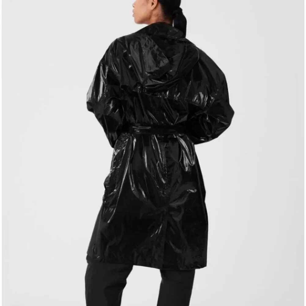 Alo yoga NEW Metallic Break Line Trench black XS
